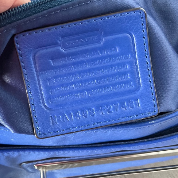 Coach Blue F27481 Shoulder Bag - Picture 6 of 14